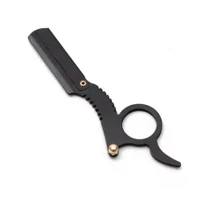 1 шт. заказной бренд JP лезвие из нержавеющей стали для бритья парикмахерские инструменты Бритва для волос добавить лезвия черный нож для бритья инструменты для удаления волос C6111