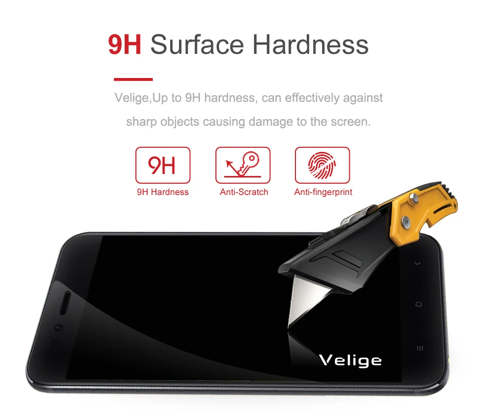 2 Pack Velige Tempered Glass Screen Protector For Xiaomi Mi 5X Mi5X M5X 5 X Xiomi 5X A1 Full Cover 9H Scratch Proof Glass Flim (10)