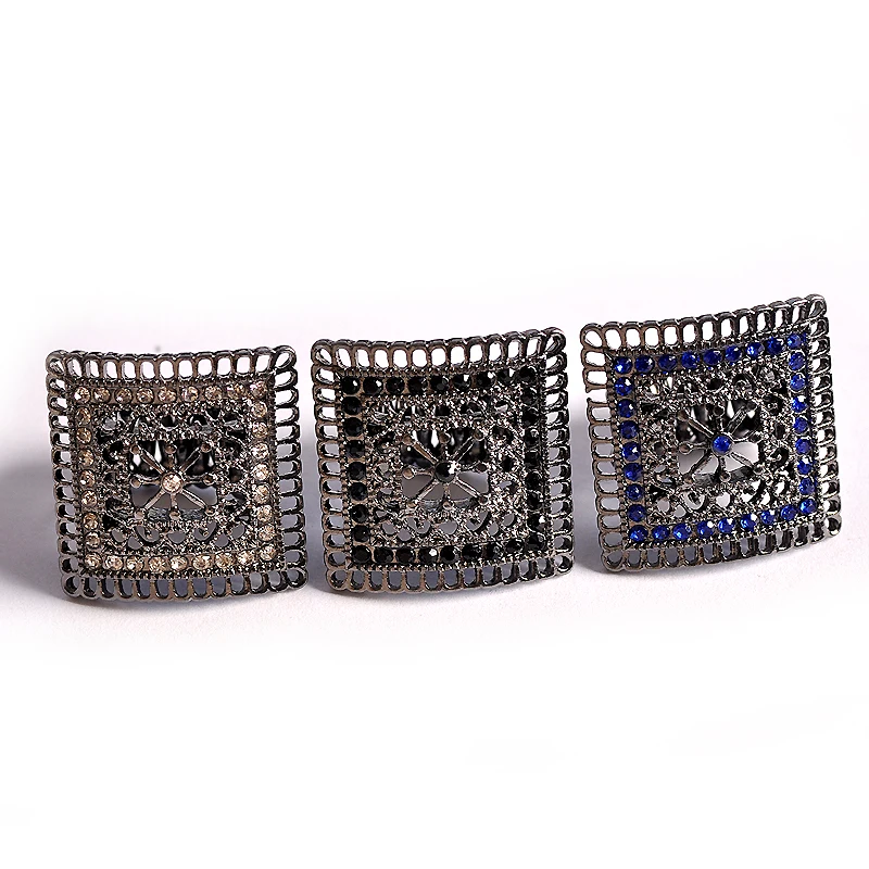 

New fashion women jewelry wholesale girls birthday party gorgeous beautiful elastic couples plated black ring gifts