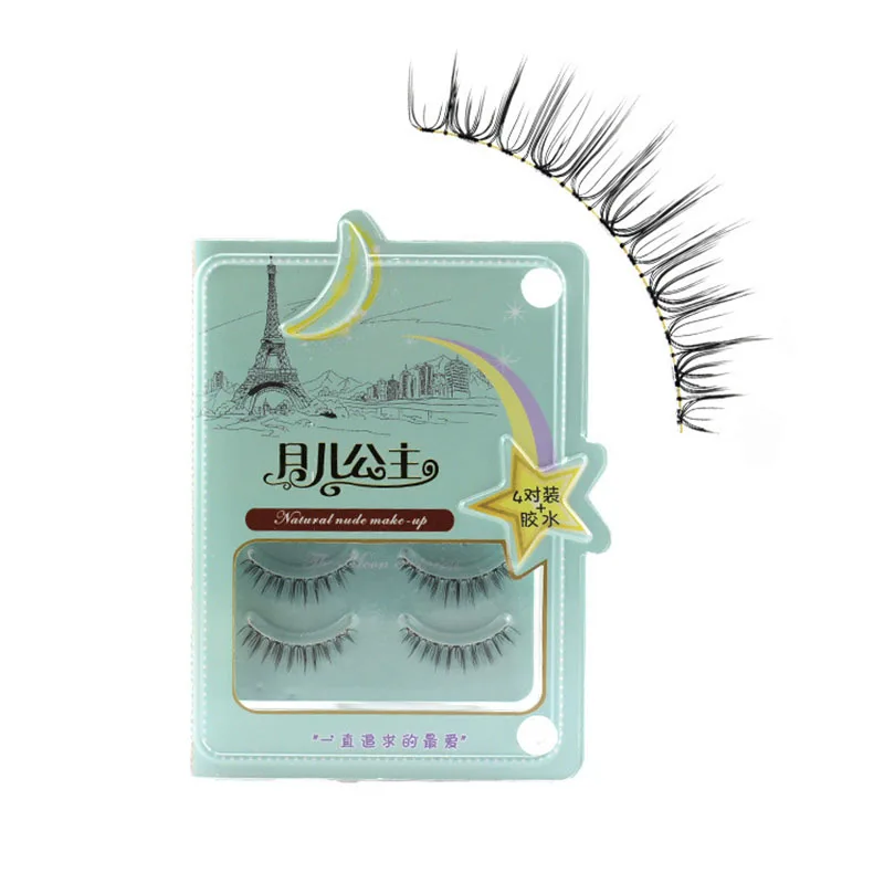 

4 pair/set False Eyelashes Black Cross Fake Eye Lashes Natural Long Makeup Eyelash Extension Fake Eyelashes Wispy Eye Lashes