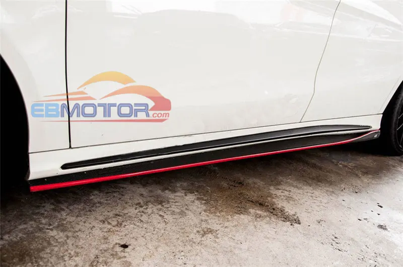 REAL-CARBON-FIBER-SIDE-SKIRTS-TRIMS-FOR-MERCEDES-BENZ-W117-CLA-AMG-Sport-14-16-3