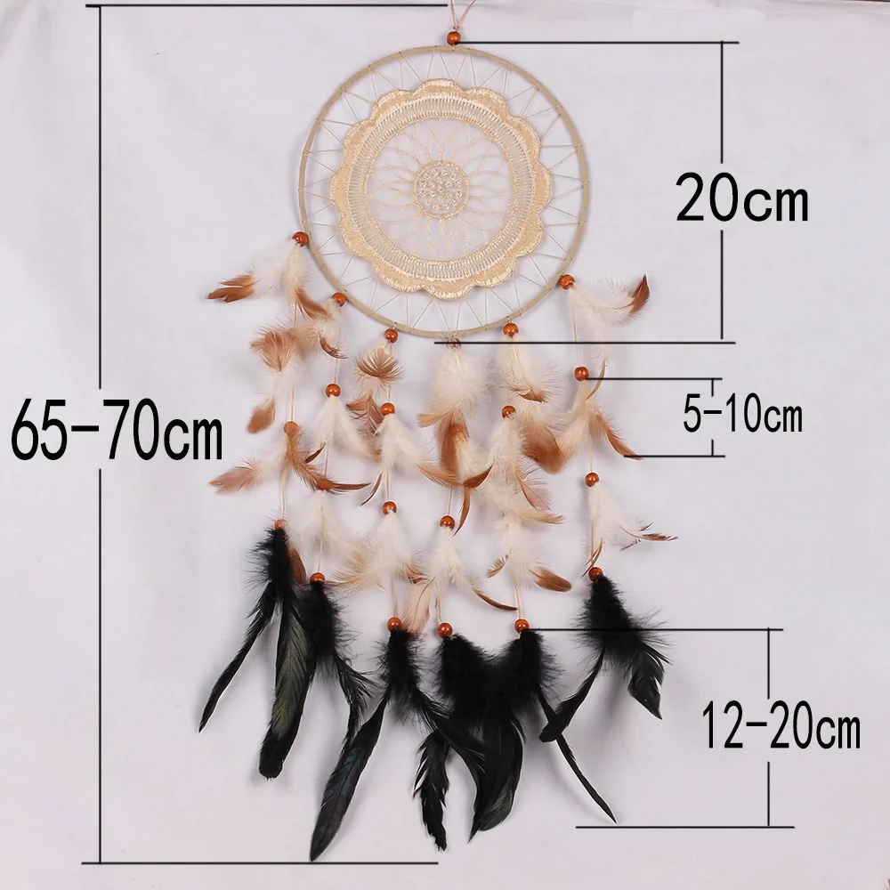 Индийский стиль Ловец снов сеть с перьями колокольчики стены висящий мечтатель ремесло подарок украшения дома спальни поставки