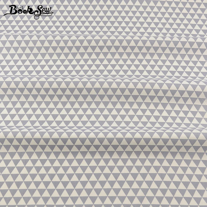 

Booksew Cotton Twill Fabric Material Soft Cloth Bed Sheet Gray Triangle Design Home Textile Sewing Patchwork High quality Tissue