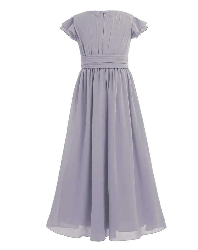 iEFiEL Sleeveless Kids Teenage Flower Girl Dress Floor Length Pageant Wedding Party Formal Occassion Wedding Girls Tulle Dress- HTB1i4QZhJnJ8KJjSszdq6yxuFXaK