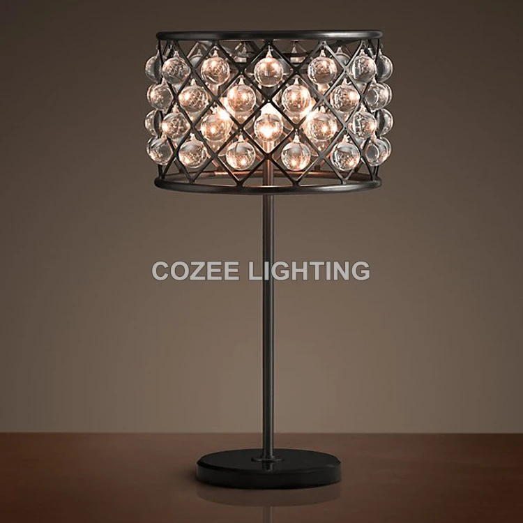 

Cheap Vintage Crystal Table Lamp Desk Light Cristal Table Lighting for Home Hotel Restaurant Living and Dining Room Decor
