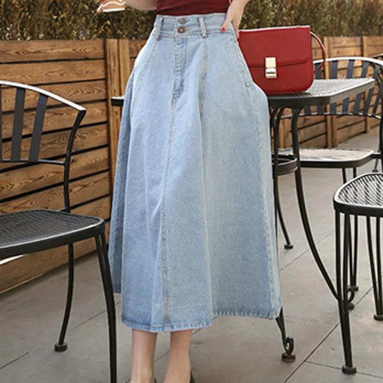 Vintage New Denim skirts,Women's denim skirts Thin Slim denim jeans ...