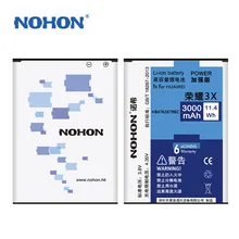 Top Quality NOHON Battery For Huawei 3X/HB476387RBC B199 3X Pro G750 High Capacity 3000mAh