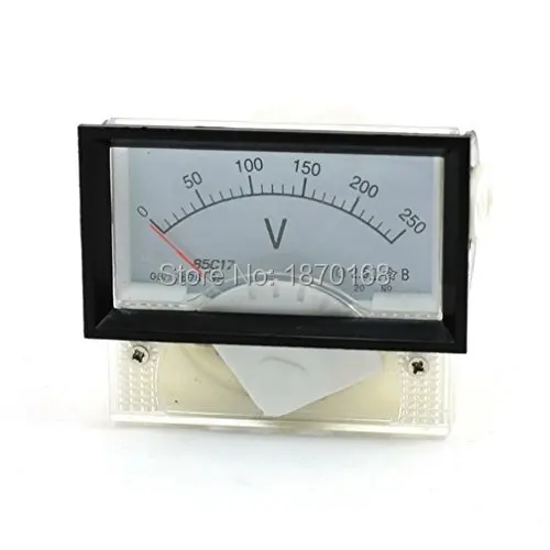 

85C17 DC 5V 10V 15V 20V 30V 50V 75V 100V 150V 250V 300V 450V 500V Class 2.5 Analog Panel Voltmeter Gauge Voltage Meter