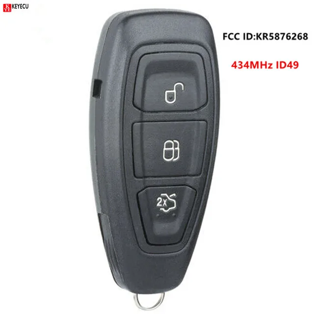 

Keyecu New Intelligent Remote Key 434MHz ID49 for Ford Focus C-Max Grand C-Max Mondeo 2015 2016 2017 2018 year FCC:KR5876268