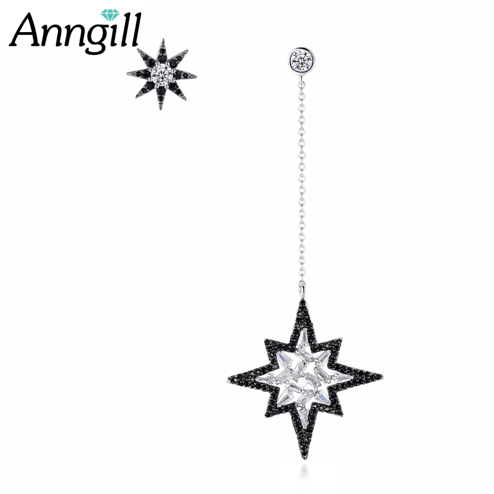 

New Creative Popular Drop Earring AAA Cubic Zirconia Asymmetric Sun Star Dangle Earrings For Women Girl Party Gift Prom Jewelry