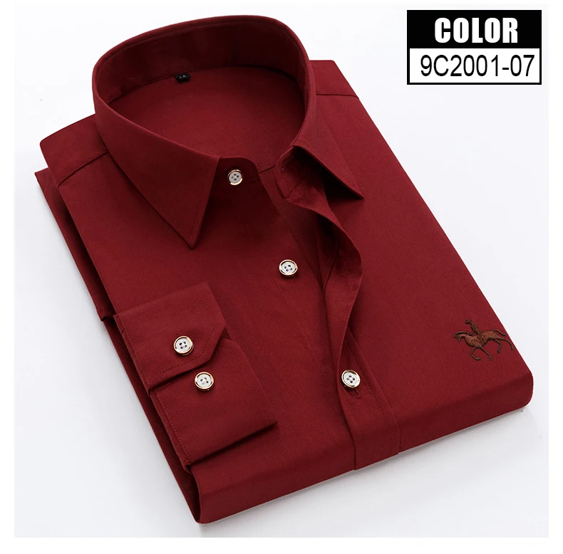 Mens cotton office work shirts Solid Color man Shirt Men Formal Social Dress Shirt Brand Casual Shirt clothes