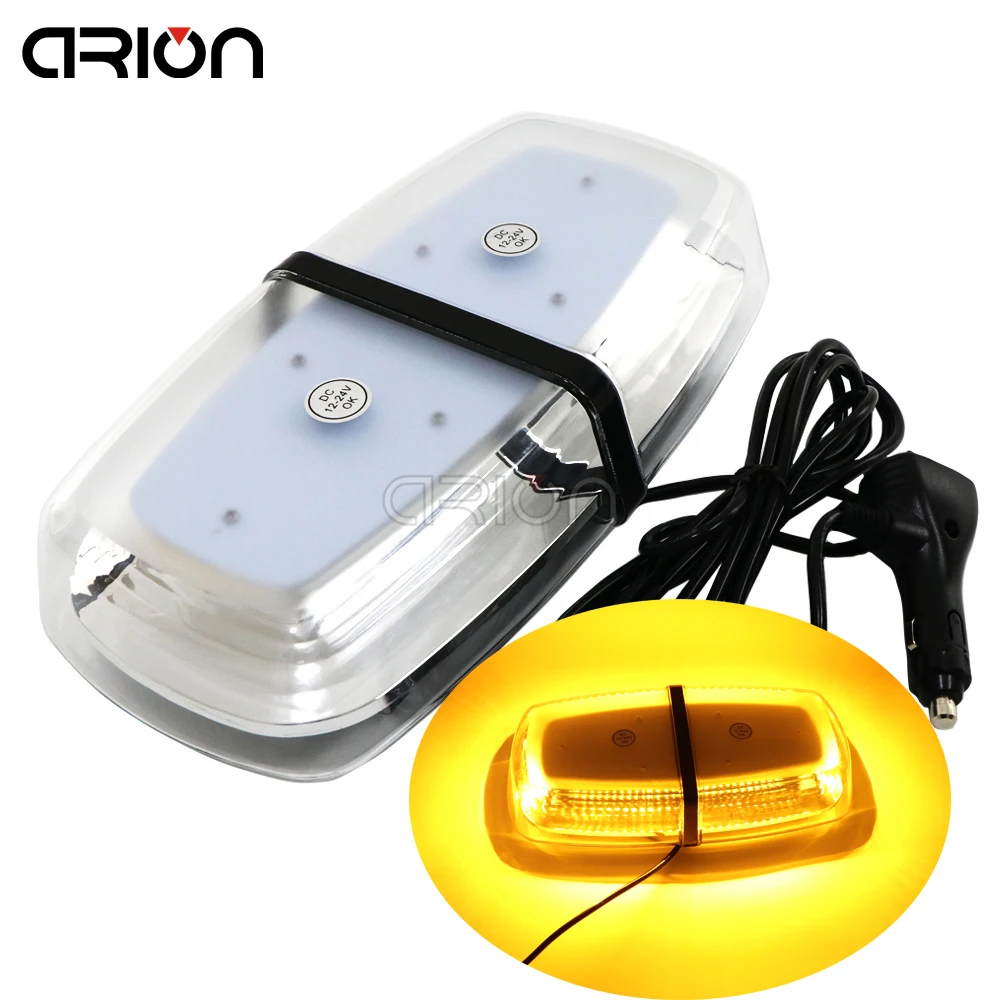 

CIRON 72 SMD Car Truck Roof Led Strobe Light Flash Signal Emergency Fireman Police Beacon Warning Lights 12V/24V Amber