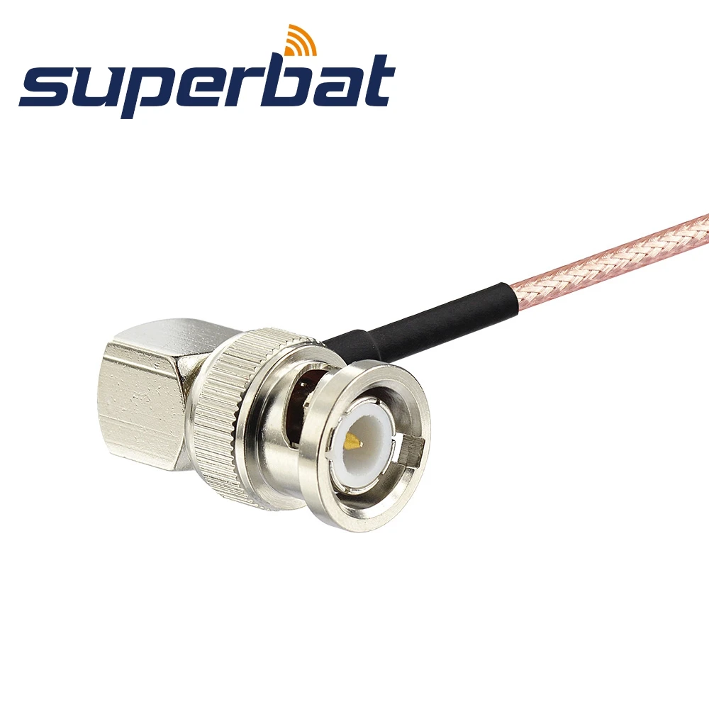 Superbat BNC штекер правый угол к MMCX pigtail кабель RG316 15 см удлинитель|angle|angle plugangled cables |