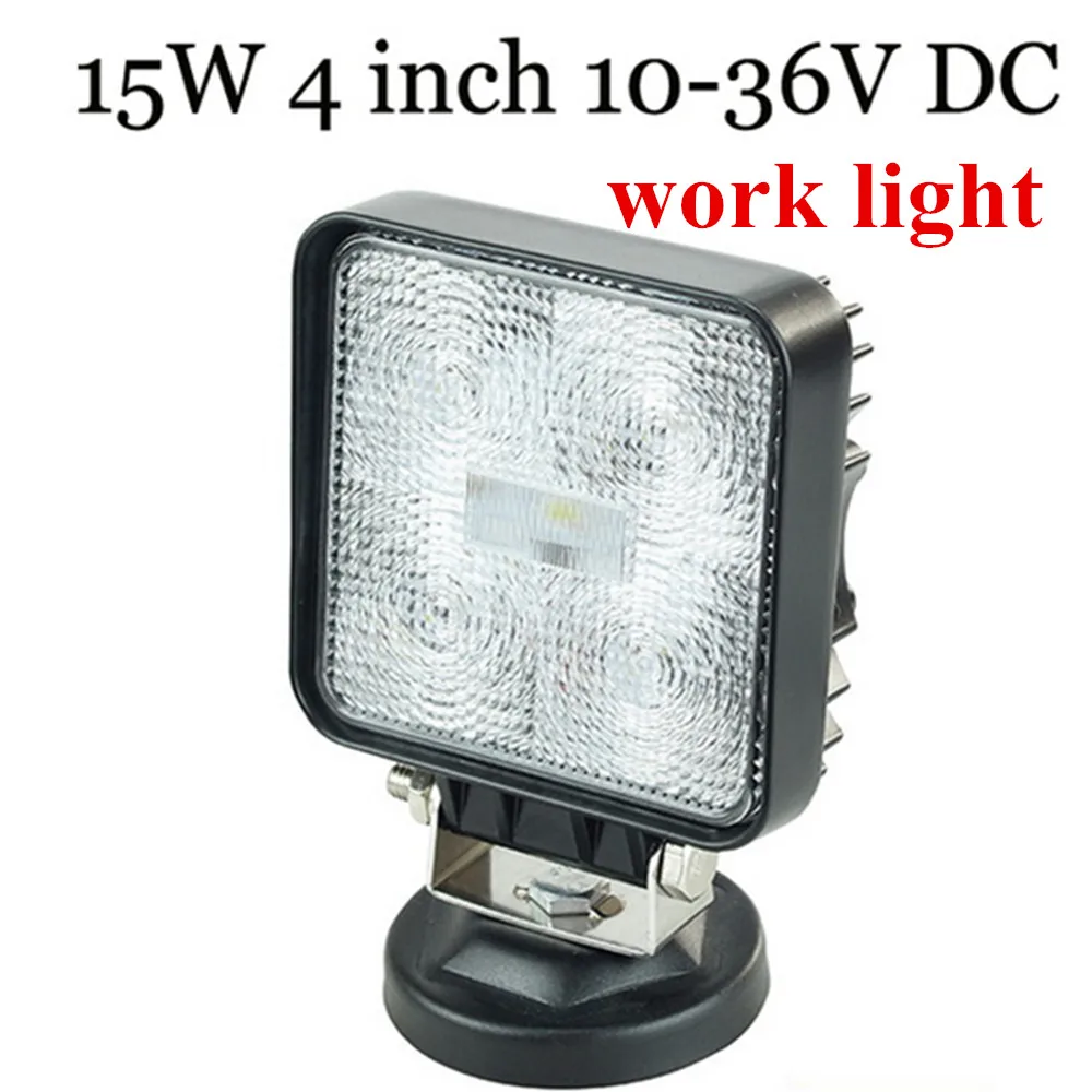 

free shipping 2pcs 4Inch 15W LED Working Driving Light Lamp Spot Beam  9-32V for Motorcycle Trailer 4WD ATV 4X4 Boat  work light