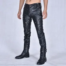 Новая мужская мода сплайсинга личности локомотив windbreak мужской chaparejos тонкий сценический представление pantalettes