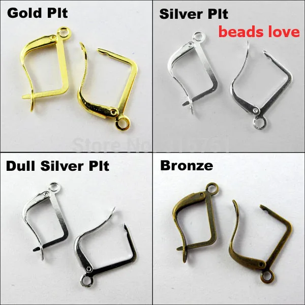 Pick 4 Colors 100pcs Ear Wire Hooks Stopper Clips Locks Earring Pick 4 Colors 100pcs Ear Wire Hooks Stopper Clips Locks Earring Posts W Stoppers 20x12 5mm Nickel Free W02911 In Jewelry Findings Components From
