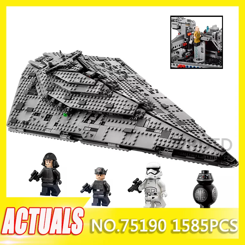 

Star Series The First order Star Model Destroyer Set 1585Pcs Building Blocks Bricks Legoinglys StarWars for kids Toys WARS