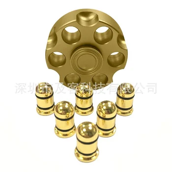 

1PC Copper Revolver Bullet Clamp Fingertip Gyro Disk Shape Finger Spiral Gyroscope Fidget Spinner 6cm Hobbies for Adults