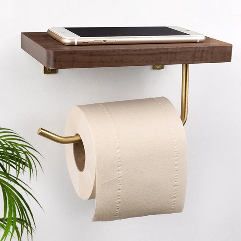 Держатель рулона деревянный полотенцесушитель стеллажная ткань коробка туалетная бумага держатель бумаги полка хранения принадлежности для ванной комнаты