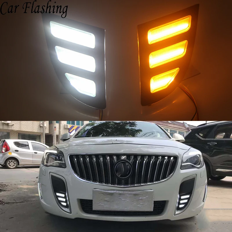 

Car Flashing 2PCS LED DRL For Buick Regal GS Opel Insignia 2011 2012 2013 2014 2015 2016 Daytime Running Light With Turn Signal