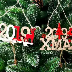 2019 Новый год полые висит орнамент елку двери декор подарки Merry Christmas Рождество кулон подвесные украшения)