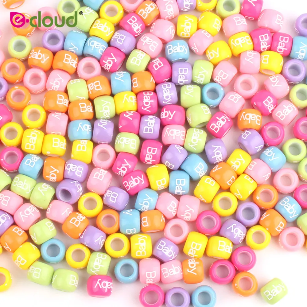 

1000pcs/bag Baby Colorful Braiding Hair Bead Plastic Dreadlock Hair Beads Hair Ring For Braiding Hair Extension