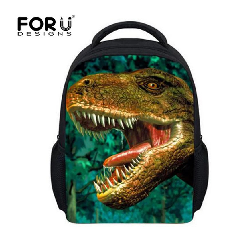 

FORUDESIGNS Dinosaur Printing Kids Backpack,3D Animal Mini Backpacks for Baby Boys Girl,Children Kawaii Small Dog 12inch Bagpack