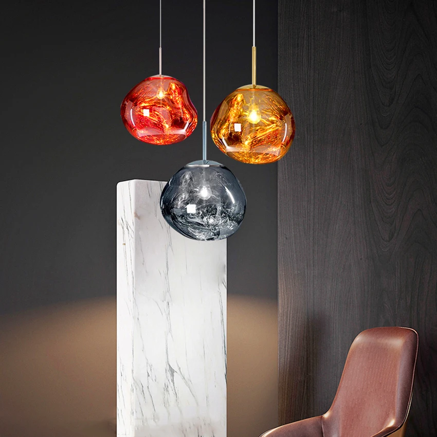 

Modern Living Room LED Pendant Lights Custom Height Lava Tom DIXON Melt Lava Interior Deco Pendant Lamp Kitchen Fixtures Avize