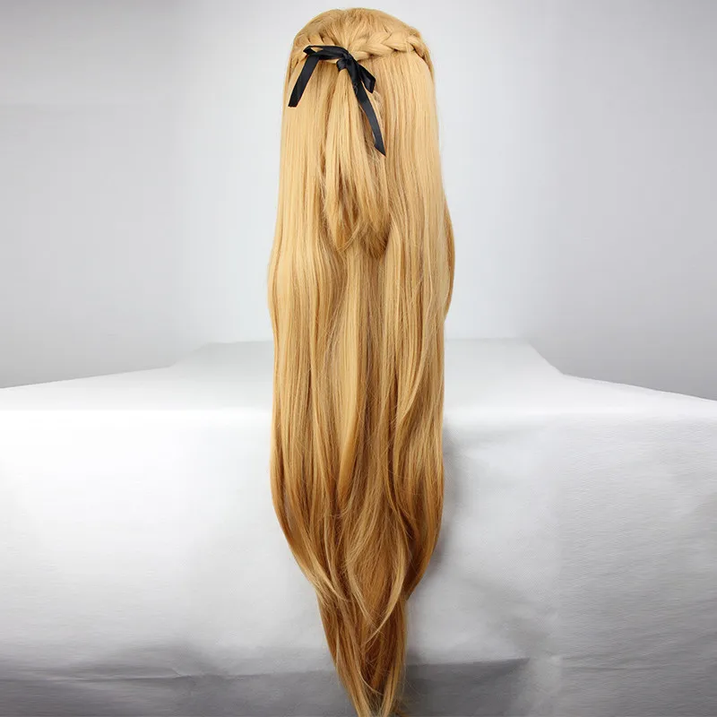 Billige Schwert Art Online Sao Asuna Yuuki Yuki Lange Blau Und Braun Hitze Beständig Haar Cosplay Kostüm Perücke + Freies Perücke kappe