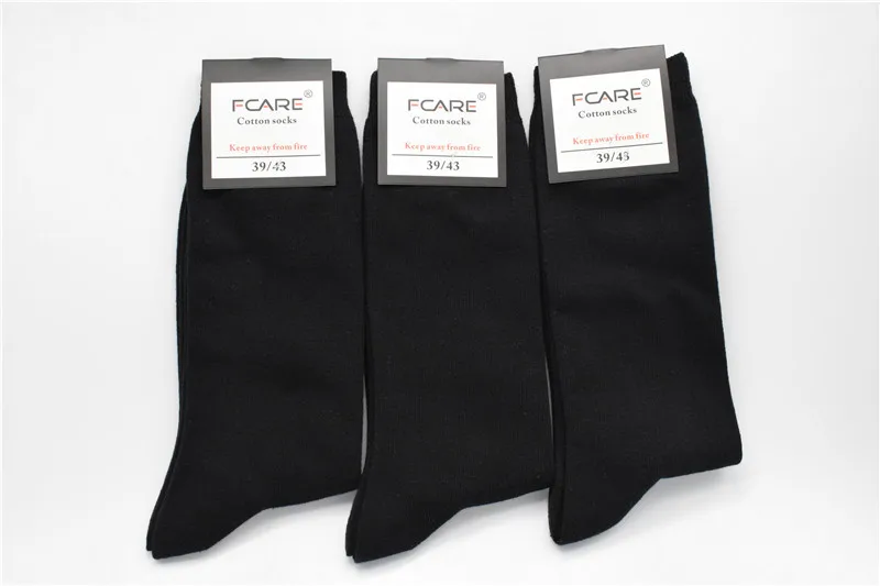 Fcare/10 шт. = 5 пар, длинные черные носки 40,41, 42,43 хлопок, sokken calcetines hombre meias masculino, деловые носки