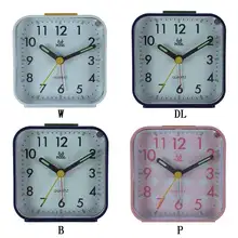 Alarm Clock Square Small Bedside Travel Mute Alarm Clock Cute Portable Cute creative fashion student small clock Battery Operate