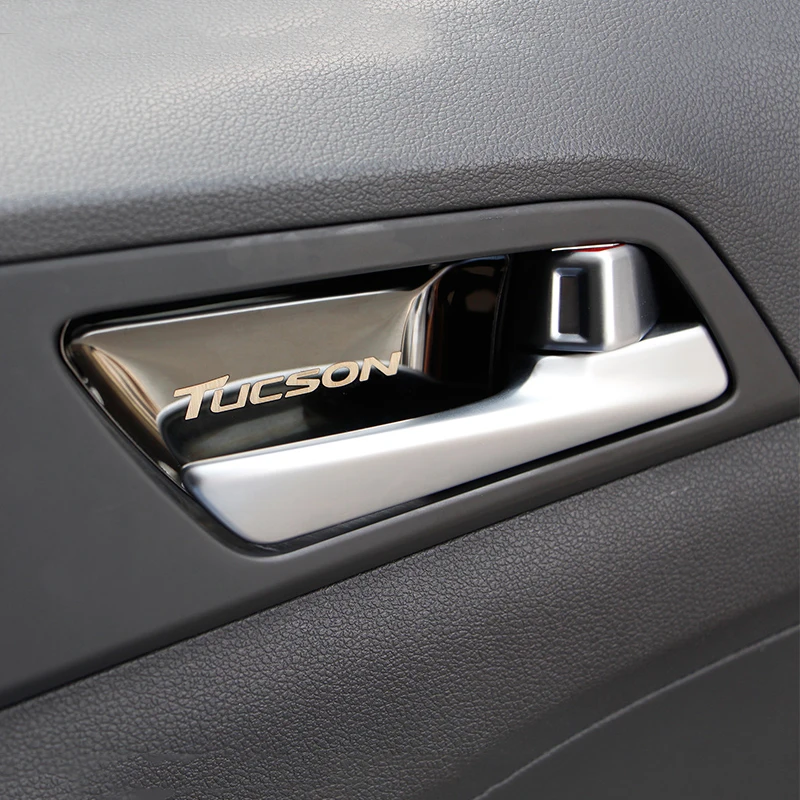 Stainless Steel Car Inner Door Bowl Sticker Trim interior moulding Cover For Hyundai Tucson 2015 2016 2017 2018 2019 Accessories Stainless Steel Car Inner Door Bowl Sticker Trim interior moulding Cover For Hyundai Tucson 2015 2016 2017 2018 2019 Accessories