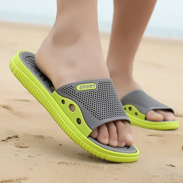 Fashion Beach Slipper Hot Sell Mens Leisure Walk Flip Flops Slide Indoor Outdoor Casual Beach Eva Shoes Slipper For M ( (6)