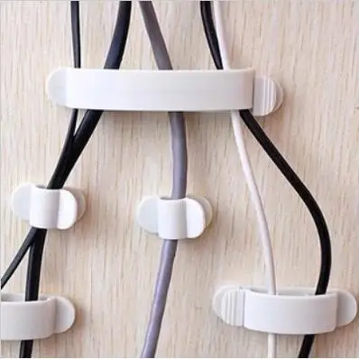 

10pcs Plastic Cable Clips Cord Wire Line Clamps Electrical Wires Organizer Ties Fixer Fastener Holder White Clipping Tool