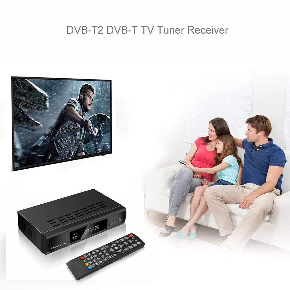 KEBIDU M2 1080 P цифровой HD спутниковый ресивер DVB-T/DVB-T2 ТВ тюнер приемника DVB T/T2 ТВ коробка HDMI CVBS наземного прием ТВ