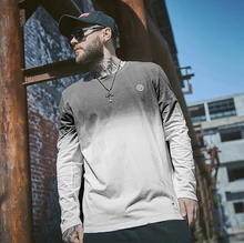 high quality 2019 Brand Men’s t shirt Cotton Gradient print Fashion Jogging gym man tee top streetwear T-shirt plus size xl-6xl