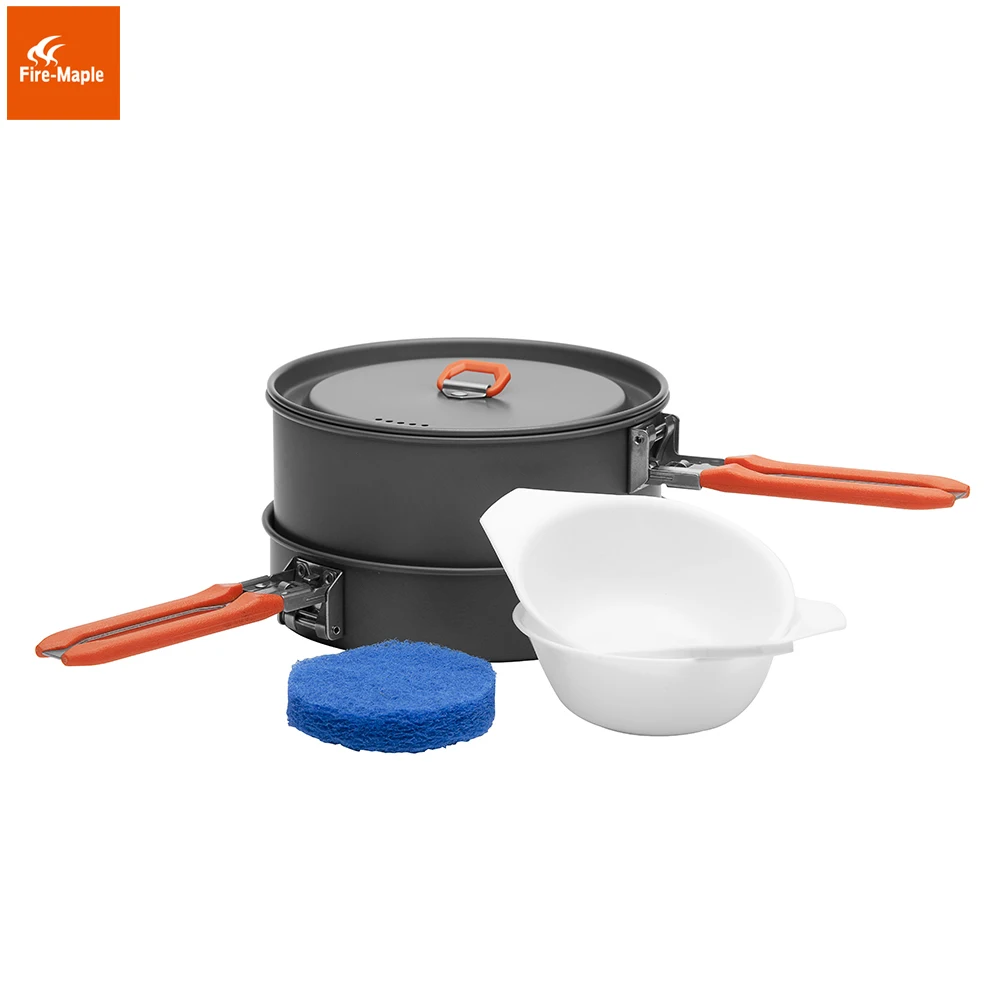Fire Maple Feast 1 acampar al aire libre senderismo Utensilios de cocina backpacking cocina picnic pot pan set mango plegable 1-2 personas fmc-f1