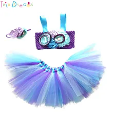 Принцессы Русалочки Ариэль Косплей-пачка платье День рождения маленькой девочки вечерние отдельный характер платье-пачка Хэллоуин Пользовательские для детей