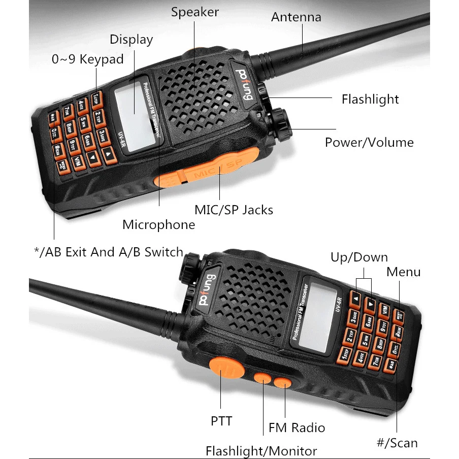 baofeng UV 6R UV6R для cb рация 10 км автомобильная портативная рации ham радиостанция