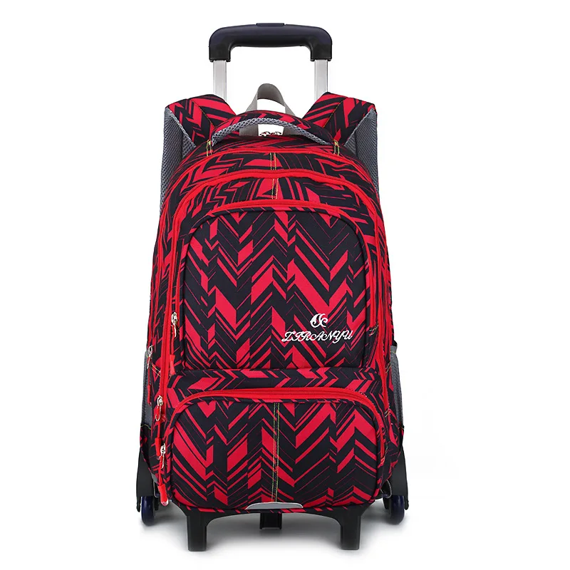 

waterproof Trolley backpack boys Girls children School Bag Wheels Travel bag Luggage backpack kids Rolling detachable schoolbags
