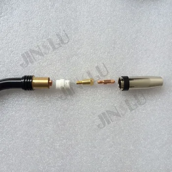 

Free Shipping 24KD Binzel Type Mig Torch Consumables Swan Neck Contact Tip Gas Diffuser Tip Holder Nozzle 46PCS