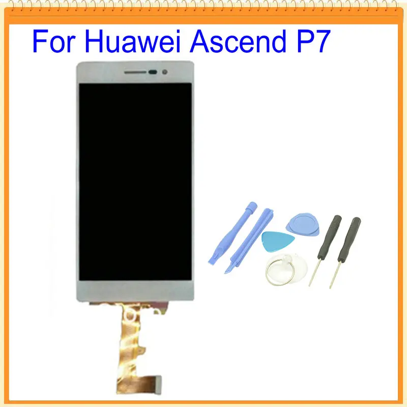 For Huawei Ascend P7 LCD Screen Display with Touch Screen Digitizer Assembly Black White Colors Tools
