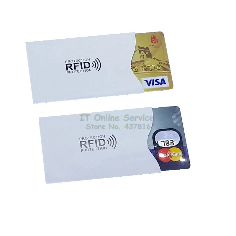 

2PCS/lot IC Card Protection Sheath RFID Shielded Card Sleeve NFC security card prevent unauthorized scanning Color white
