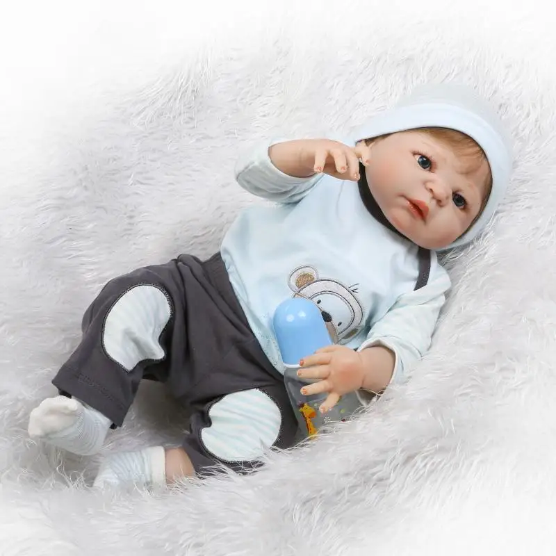 Кукла bebe boy Reborn Реалистичная кукла цельное Силиконовое тело винил живая Boneca для