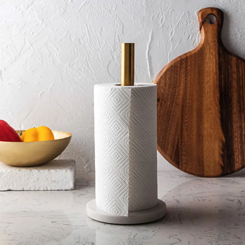 

Kitchen Paper Towel Holder Toilet Roll Paper Holders Natural Marble Shelf Stand Tissue Storage For Home Desktop Facial Tissue Ho
