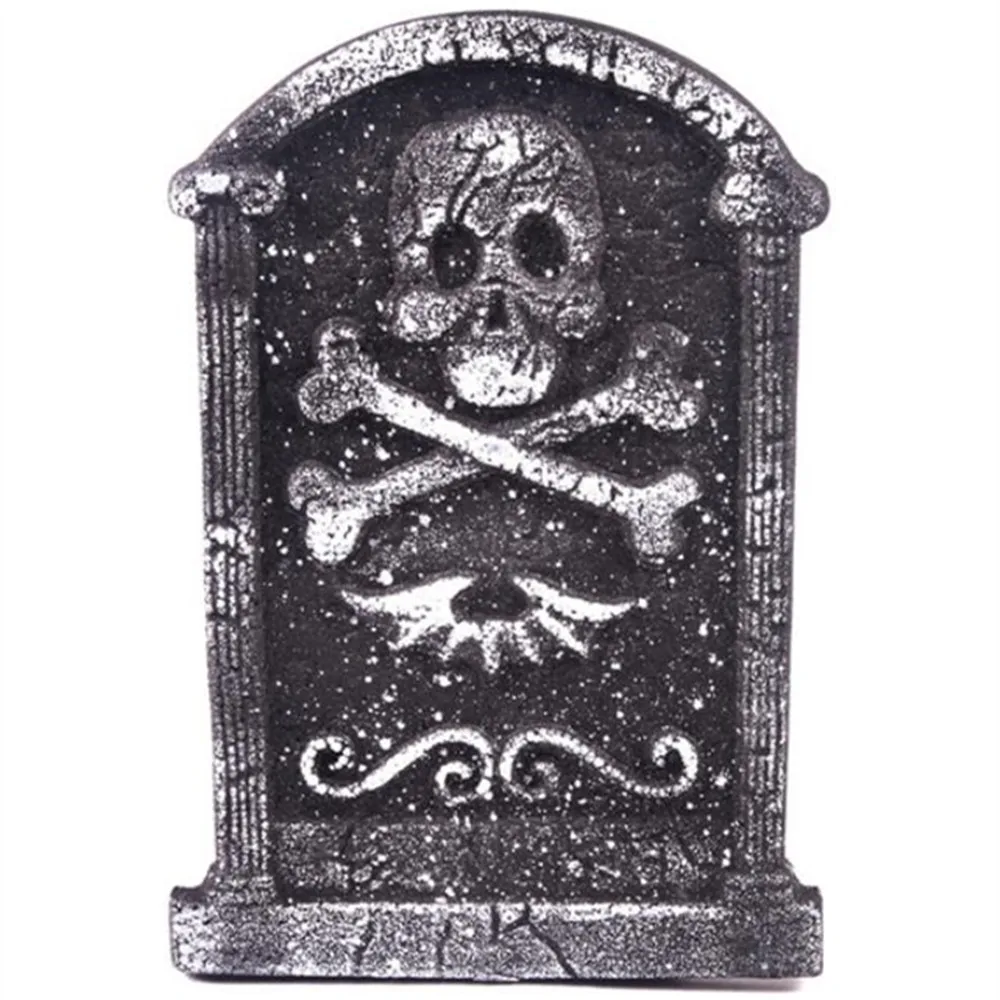 1PC Halloween Foam Tombstone Skeleton Tombstone Haunted House Bar RIP Stone Grisly Props Party Decor Yard Decoration Randomly