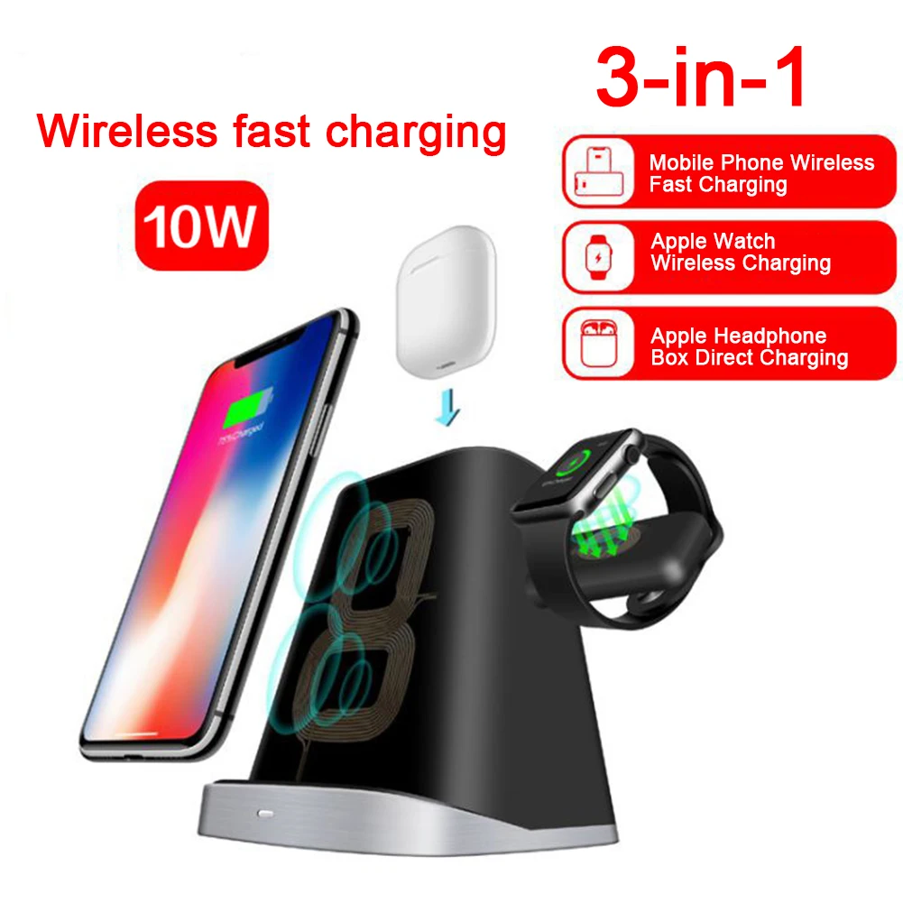 

Fast Charging Travel Qi Compact Stand Wireless Charger Dock Portable Safe Durable Smart Office Accessory For IPhone