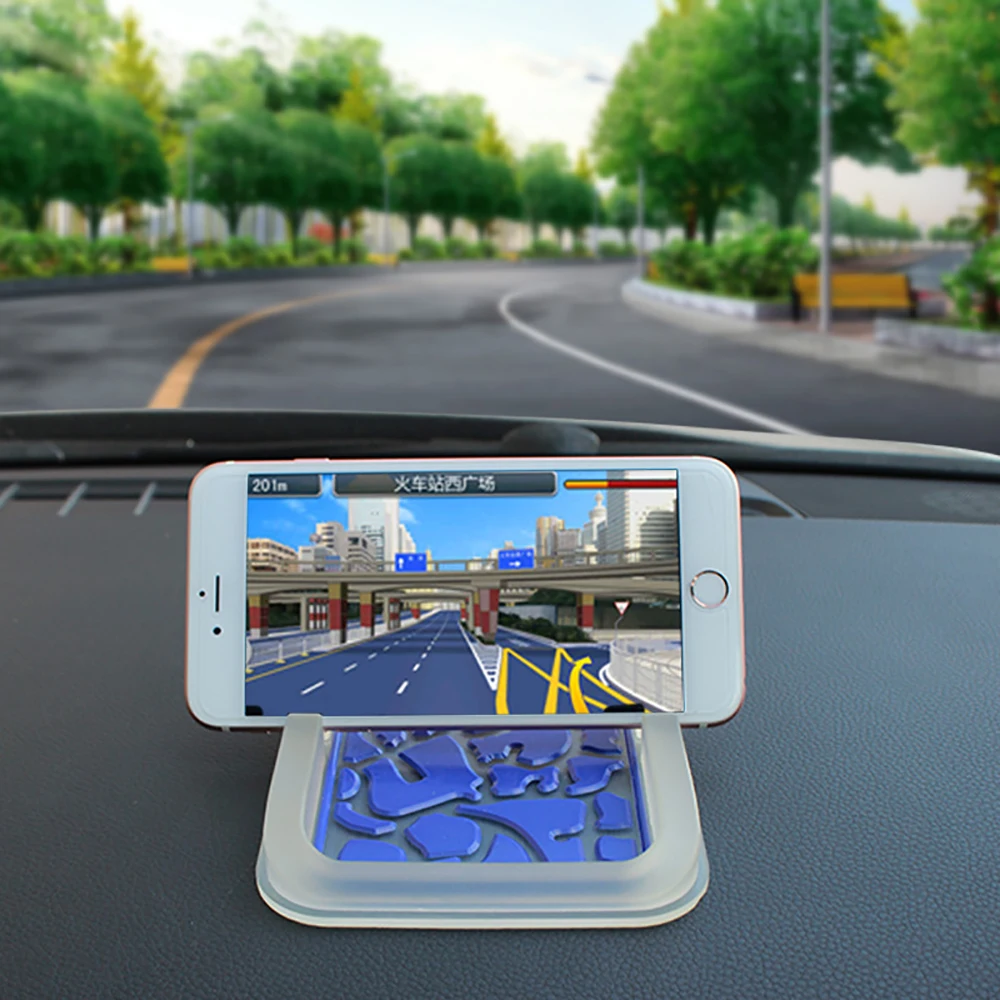 

Car Ornament Decoration Dashboard Sticky Pad Temporary Auto Parking Card Automobiles Anti-slip Mat Holder For GPS Phone Key Gift