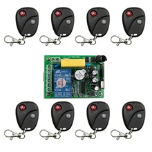 AC220V 2CH 10A радио Управление; RF Беспроводной реле дистанционного Управление переключатель 315 МГц, 433 МГц teleswitch 8 передатчик+ приемник-1 шт