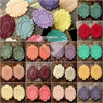 

2/14Pcs Resin Vintage Style Flowers Flat Back Cameo Cabochon 48.5x37x3mm For Jewelry Accessories Wholesale RB0593